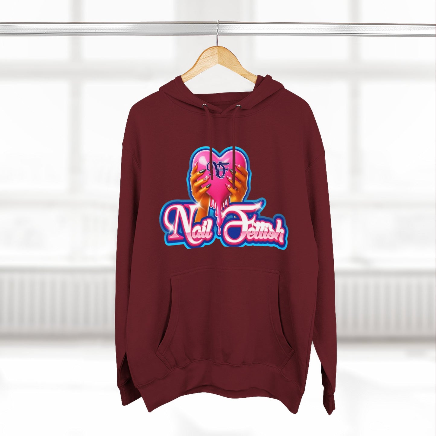 Nail Fetish Hoodie, Cozy Fleece Sweatshirt for Nail Art Lovers, Gift for Nail Technicians, Trendy Fashion, Perfect for Relaxation