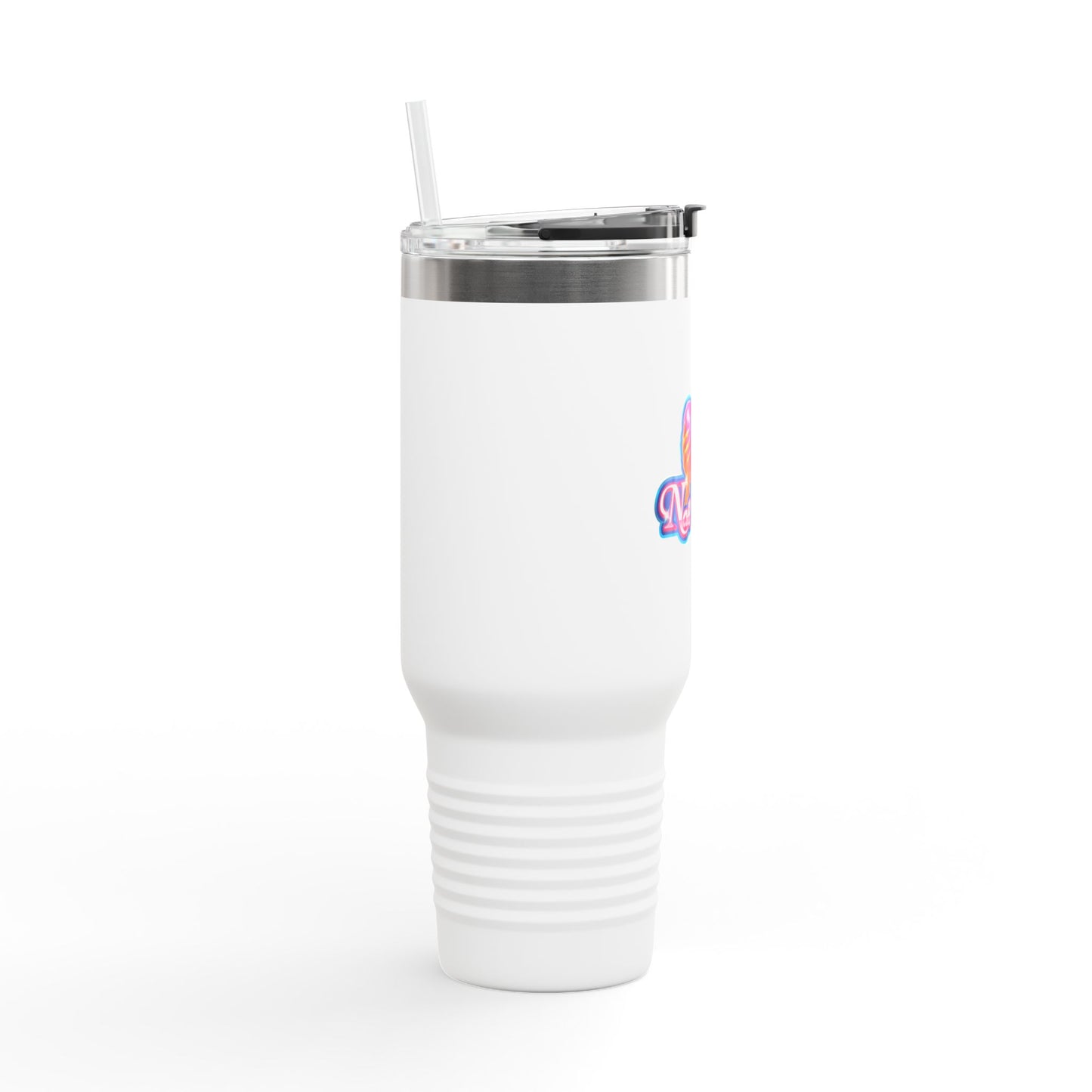 Vibrant Insulated Travel Mug | 40oz, Perfect for On-the-Go Drinks, Gifts for Friends, Summer BBQs, and Road Trips, Colorful Design
