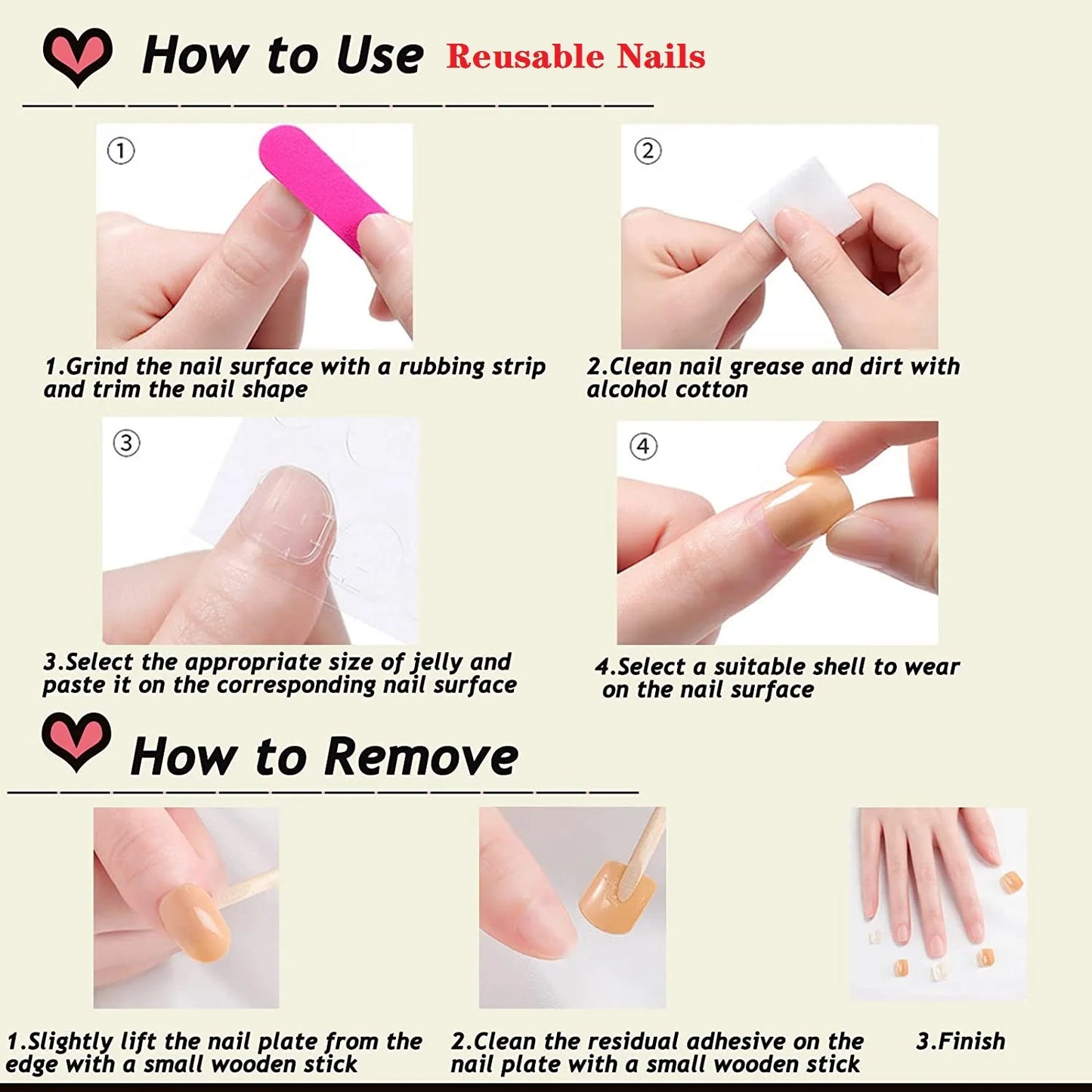 French Nails Press on Nails Acrylic Press on Nails Handmade Thick Press on Nails 3d Art Fish False Nails Remover Fake Nails 24Pc