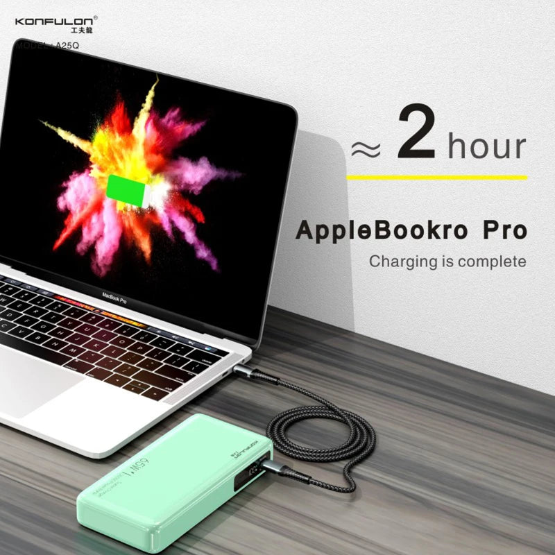 65W Power Bank 20000mAh Portable Charging Powerbank Mobile Phone External Battery PD QC 3.0 Charger 22.5W Poverbank 20000