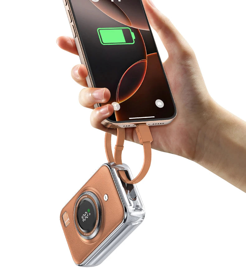 Power Bank 10000mAh Large Capacity Power Bank With 2 Cables PD Fast Charging Powerbank Rechargeable Batteries Portable Battery