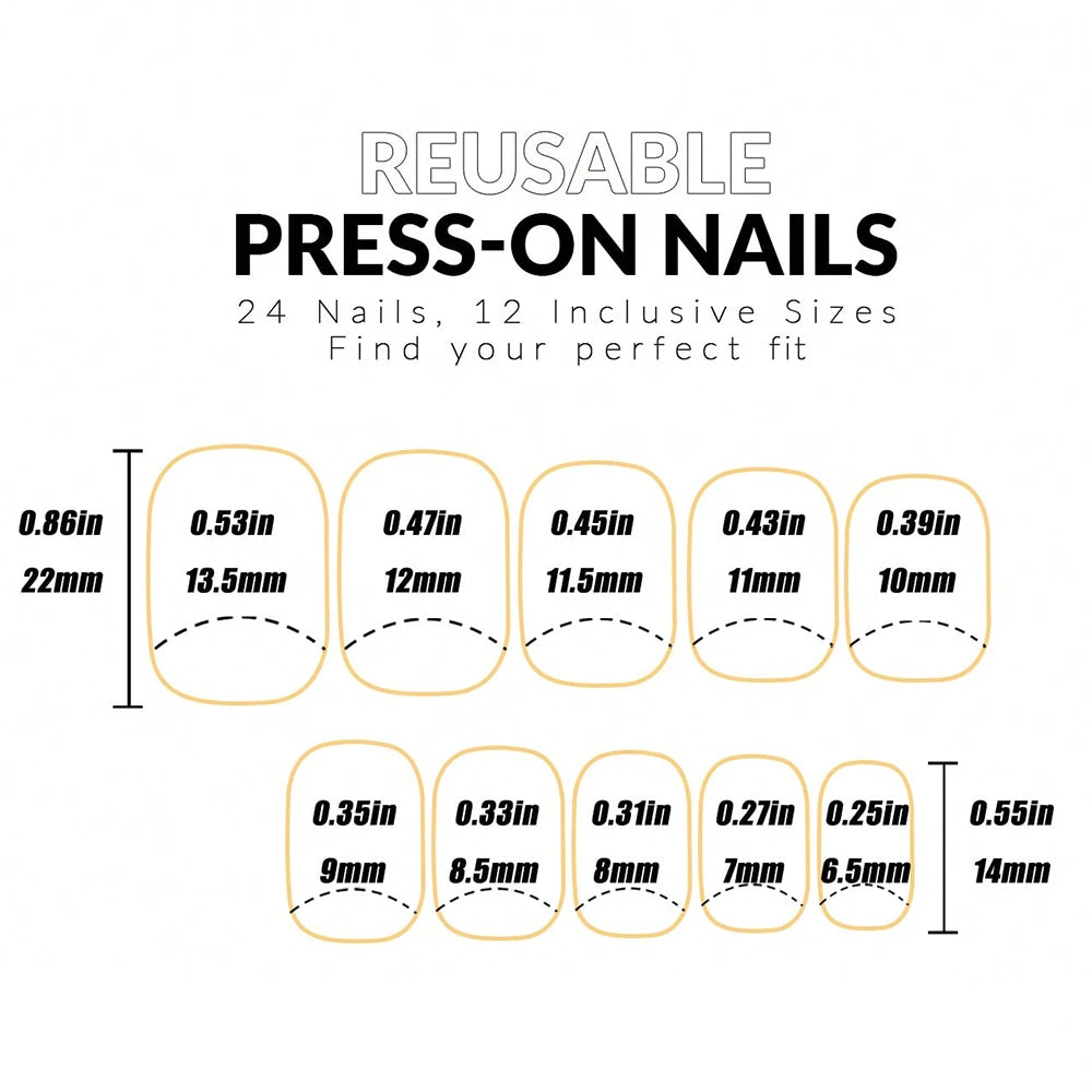 ARTAUG 24PCS Medium pink glitter press on nails and press on full set and press on nails love design sweet and cute