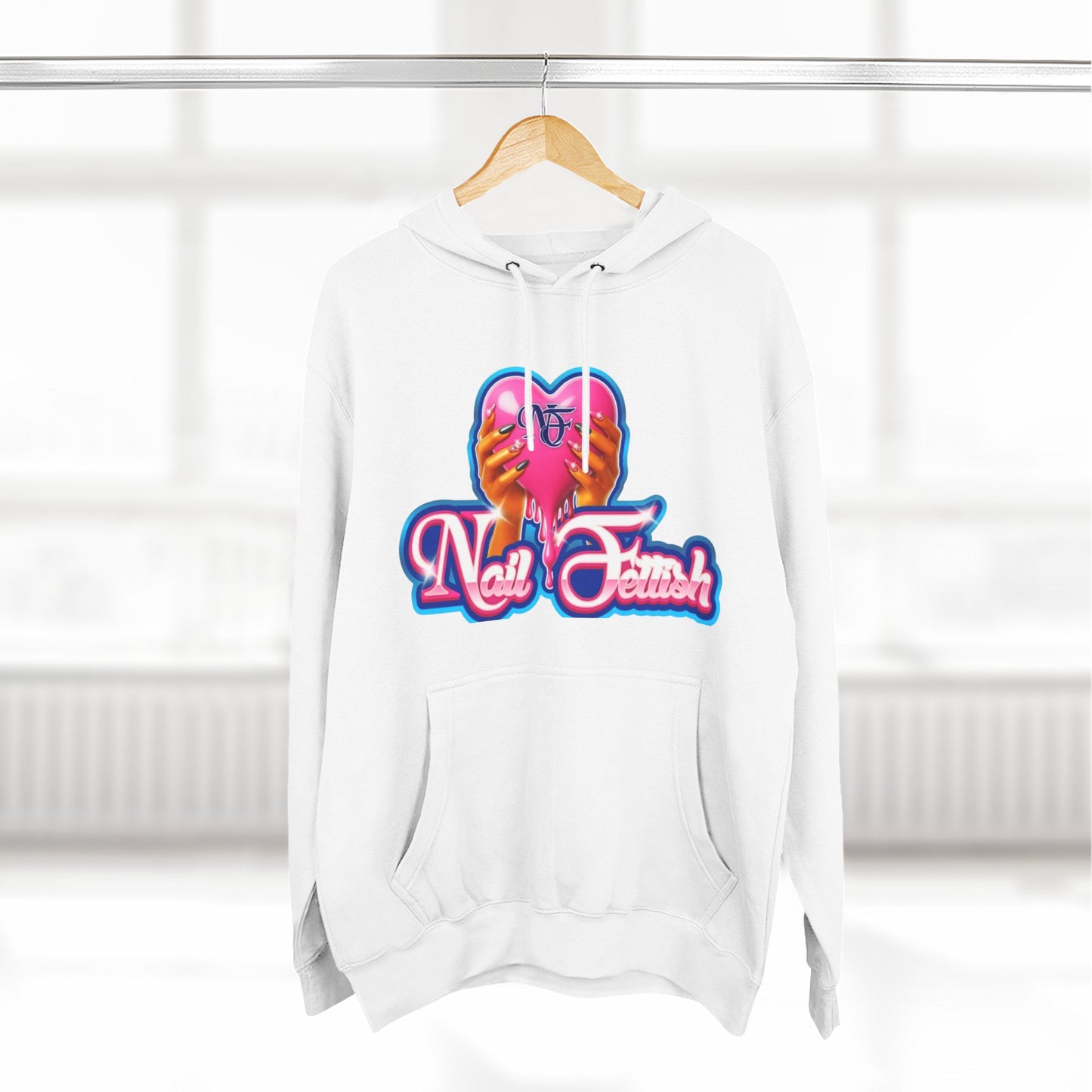 Nail Fetish Hoodie, Cozy Fleece Sweatshirt for Nail Art Lovers, Gift for Nail Technicians, Trendy Fashion, Perfect for Relaxation