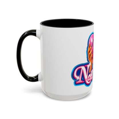 Nail Art Lovers' Accent Coffee Mug - Perfect Gift for Nail Enthusiasts, Makeup Accessories, Birthday, Self-Care