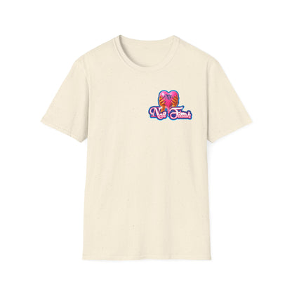 Vibrant Tropical Heart T-Shirt, Summer Fashion, Gift for Women, Beach Wear, Casual Style, Love Theme