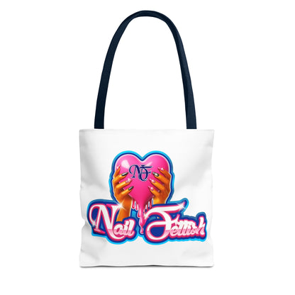 Nail Lover Tote Bag, AOP Shopping Bag, Cute Handbag, Gift for Nail Artists, Trendy Tote, Nail Design Fashion