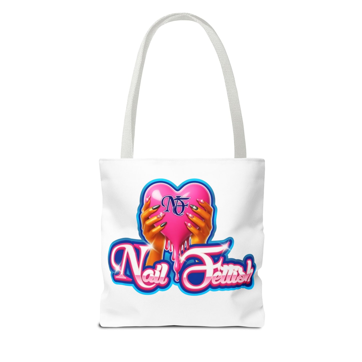 Nail Lover Tote Bag, AOP Shopping Bag, Cute Handbag, Gift for Nail Artists, Trendy Tote, Nail Design Fashion