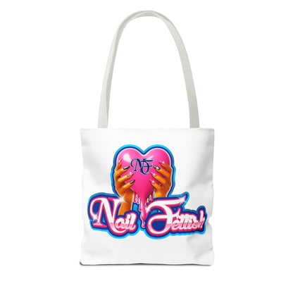 Nail Lover Tote Bag, AOP Shopping Bag, Cute Handbag, Gift for Nail Artists, Trendy Tote, Nail Design Fashion