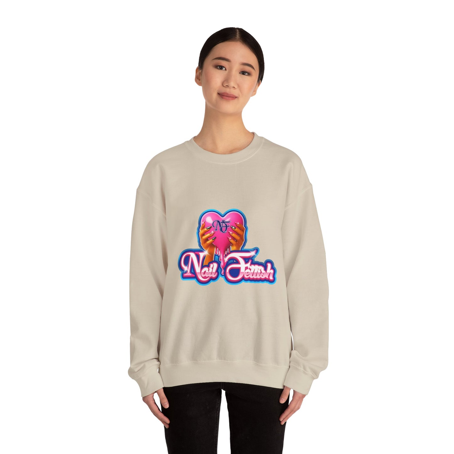 Nail Art Enthusiast Crewneck Sweatshirt, Cozy Pullover for Nail Lovers, Gift for Manicure Fans, Stylish Sweatshirt, Birthday Gift