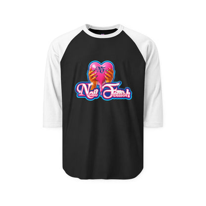 Nail Fest Shirt, Unisex Raglan Tee, Trendy Nail Art Apparel, Perfect Gift for Nail Lovers, Fun Manicure Fan Merchandise