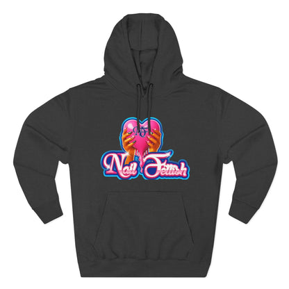 Nail Fetish Hoodie, Cozy Fleece Sweatshirt for Nail Art Lovers, Gift for Nail Technicians, Trendy Fashion, Perfect for Relaxation