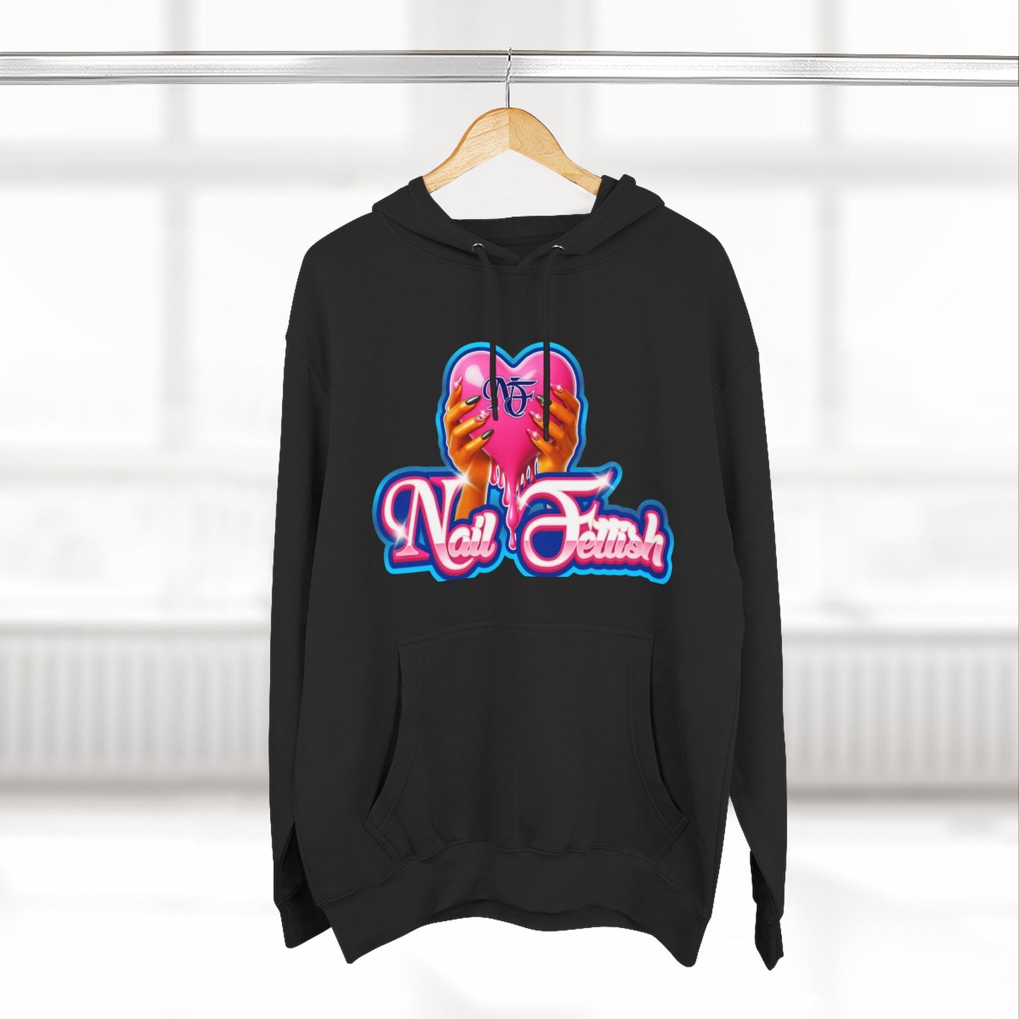 Nail Fetish Hoodie, Cozy Fleece Sweatshirt for Nail Art Lovers, Gift for Nail Technicians, Trendy Fashion, Perfect for Relaxation
