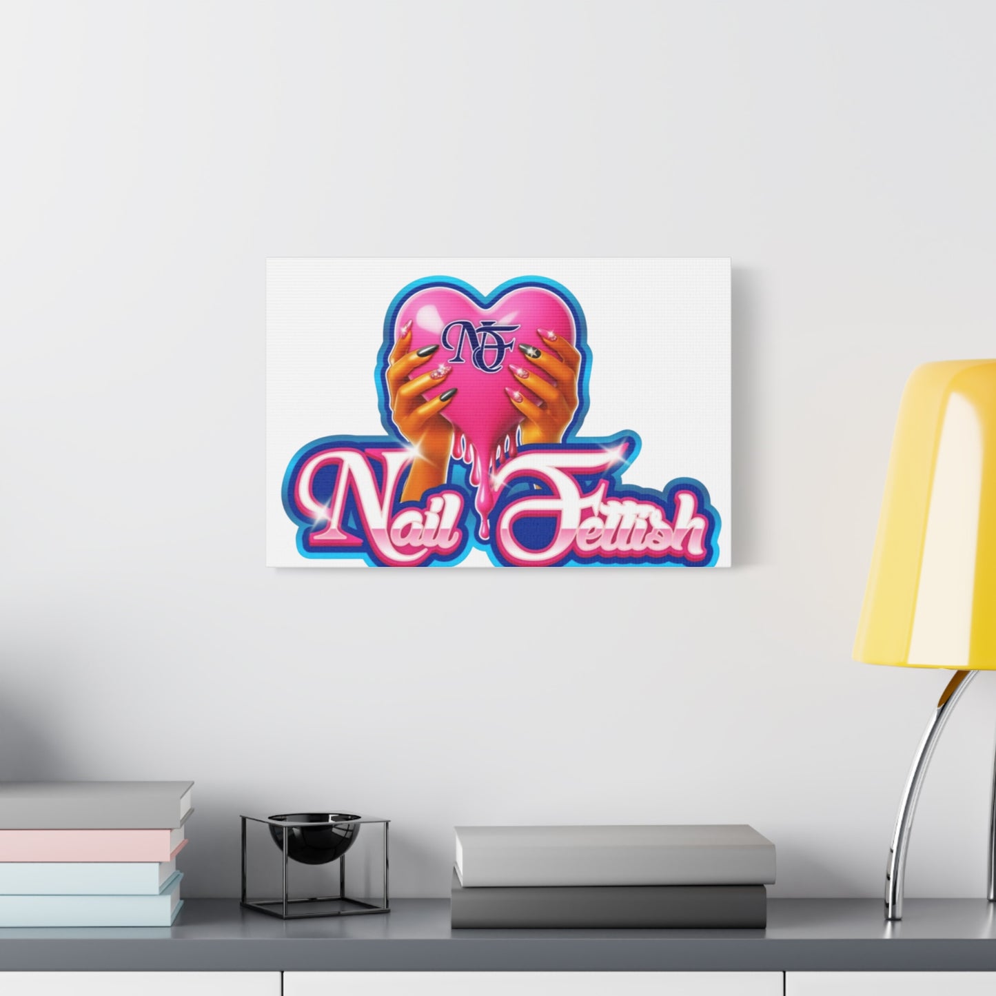 Canvas Art Print - Nail Fetish Design for Beauty Lovers, Home Decor, Gift Idea, Wall Art, Trendy Decor, Girly Aesthetic