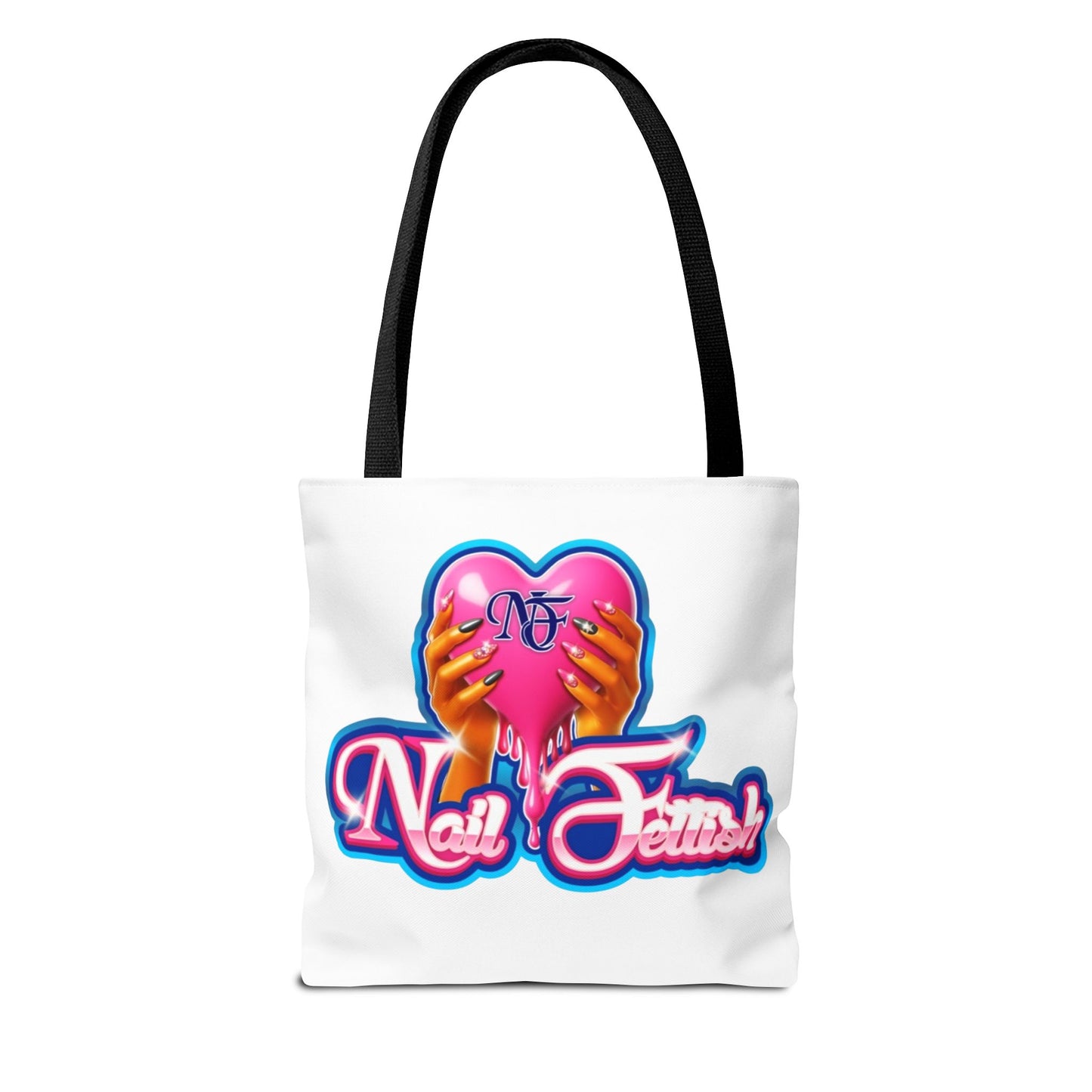 Nail Lover Tote Bag, AOP Shopping Bag, Cute Handbag, Gift for Nail Artists, Trendy Tote, Nail Design Fashion