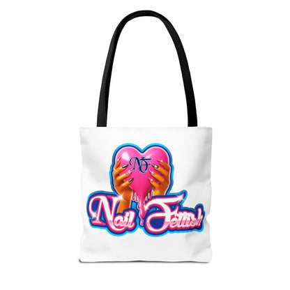 Nail Lover Tote Bag, AOP Shopping Bag, Cute Handbag, Gift for Nail Artists, Trendy Tote, Nail Design Fashion