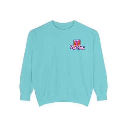 Colorful Heart Unisex Sweatshirt, Cozy Gift for Friends, Casual Streetwear, Perfect for Valentine’s Day, Everyday Lounge
