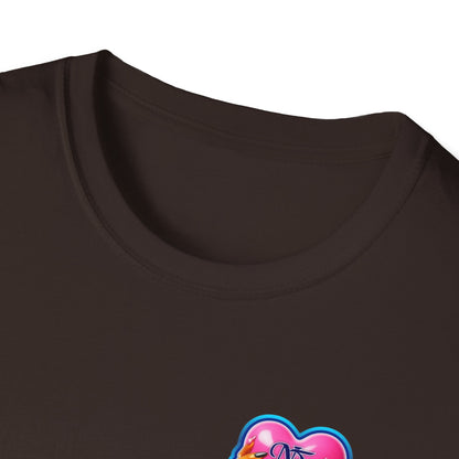 Vibrant Tropical Heart T-Shirt, Summer Fashion, Gift for Women, Beach Wear, Casual Style, Love Theme