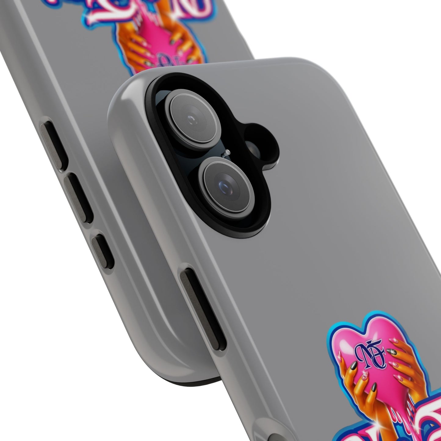 Phone Case with Heart Design, For Nail Enthusiasts, Gifts for Her, Cute Phone Accessories, Valentine's Day