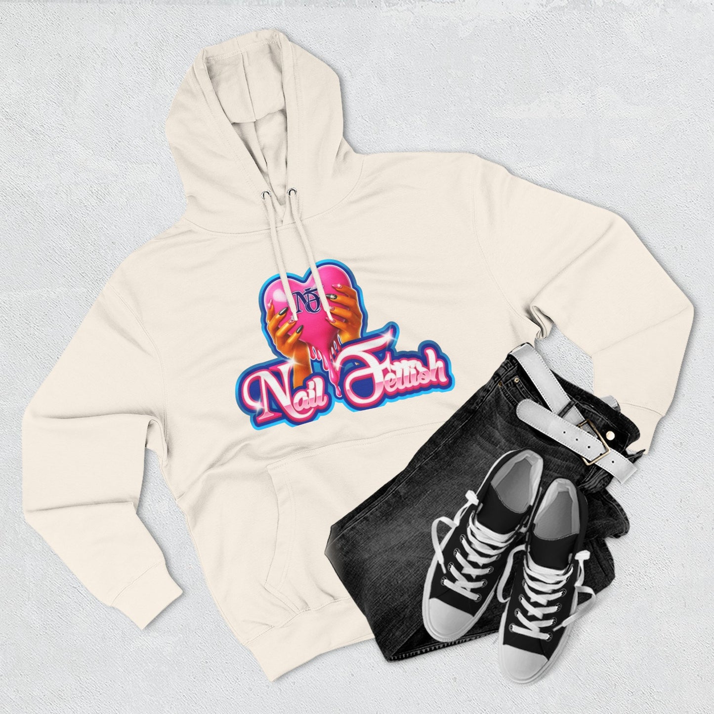 Nail Fetish Hoodie, Cozy Fleece Sweatshirt for Nail Art Lovers, Gift for Nail Technicians, Trendy Fashion, Perfect for Relaxation
