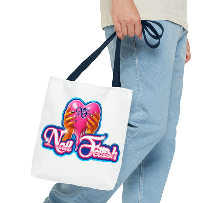 Nail Lover Tote Bag, AOP Shopping Bag, Cute Handbag, Gift for Nail Artists, Trendy Tote, Nail Design Fashion