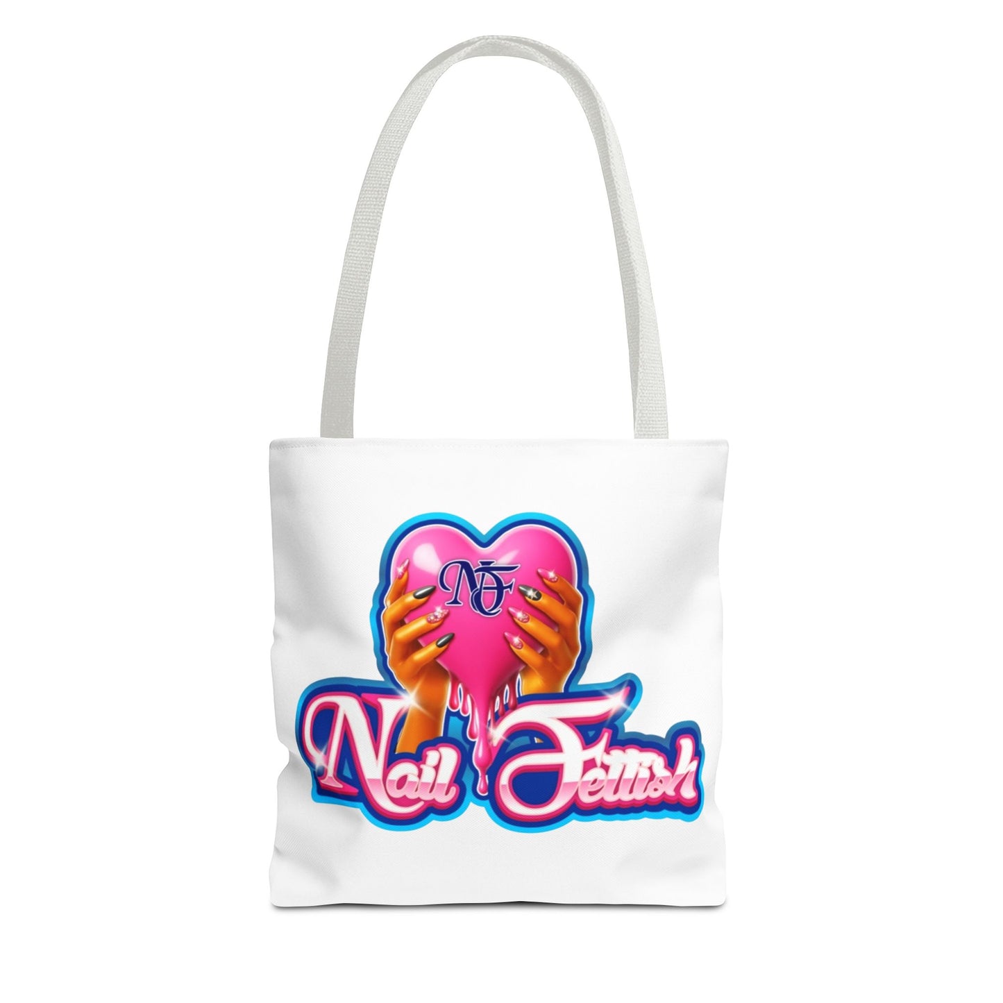 Nail Lover Tote Bag, AOP Shopping Bag, Cute Handbag, Gift for Nail Artists, Trendy Tote, Nail Design Fashion