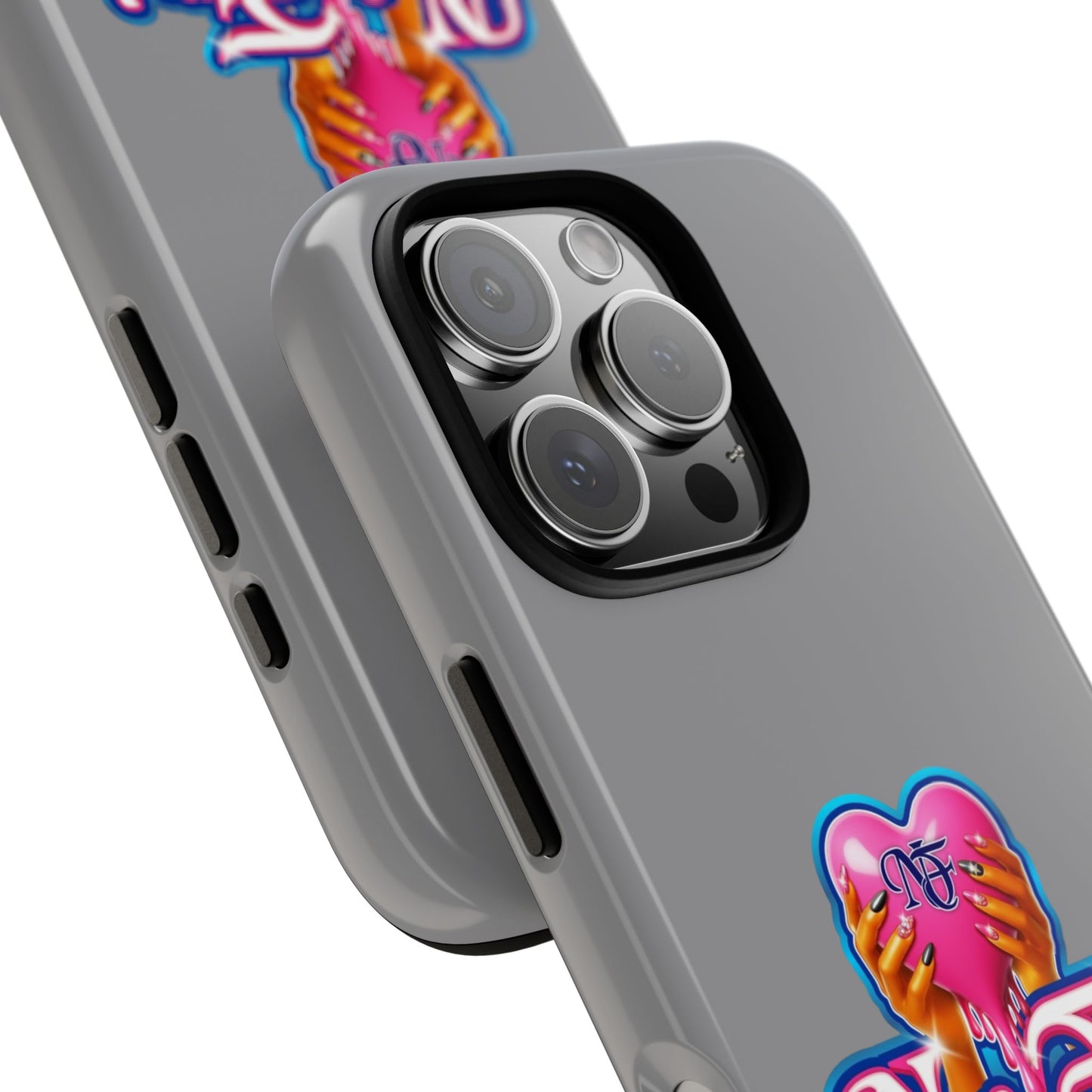 Phone Case with Heart Design, For Nail Enthusiasts, Gifts for Her, Cute Phone Accessories, Valentine's Day
