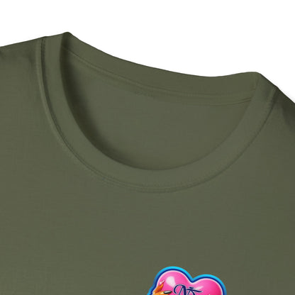 Vibrant Tropical Heart T-Shirt, Summer Fashion, Gift for Women, Beach Wear, Casual Style, Love Theme