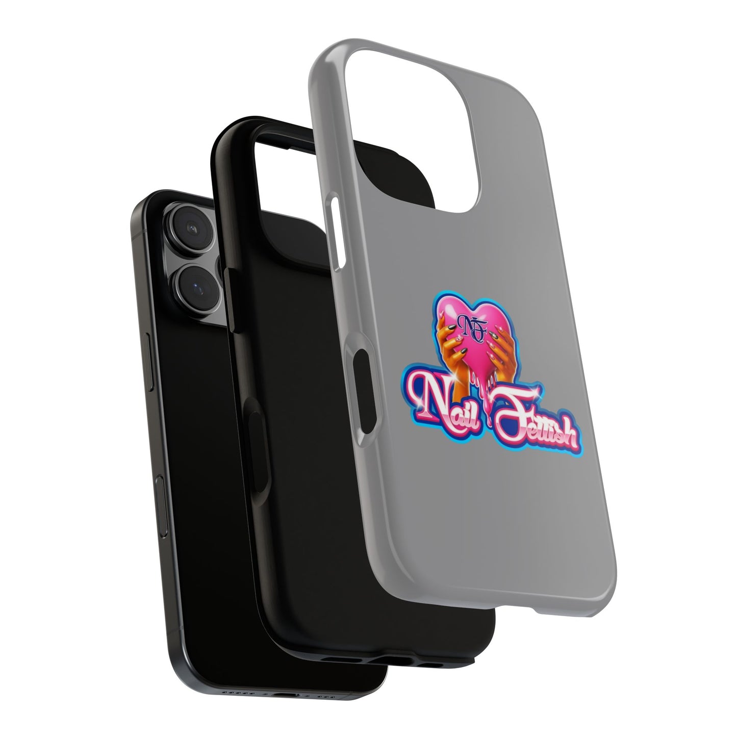 Phone Case with Heart Design, For Nail Enthusiasts, Gifts for Her, Cute Phone Accessories, Valentine's Day