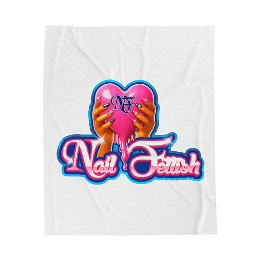 Nail Fetish Velveteen Plush Blanket, Soft Cozy Throw for Nail Lovers, Perfect Gift, Home Decor, Self-Care Essentials