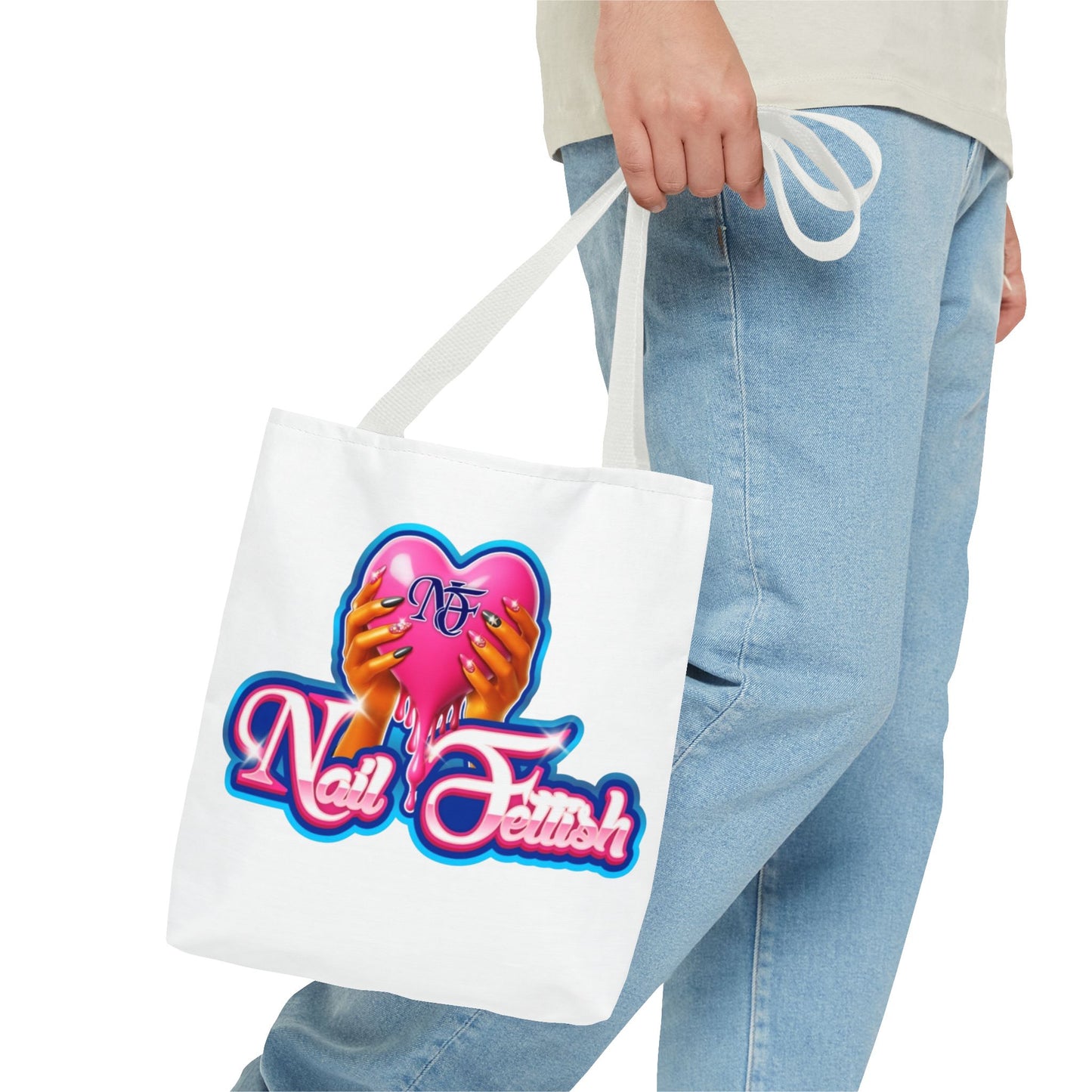 Nail Lover Tote Bag, AOP Shopping Bag, Cute Handbag, Gift for Nail Artists, Trendy Tote, Nail Design Fashion