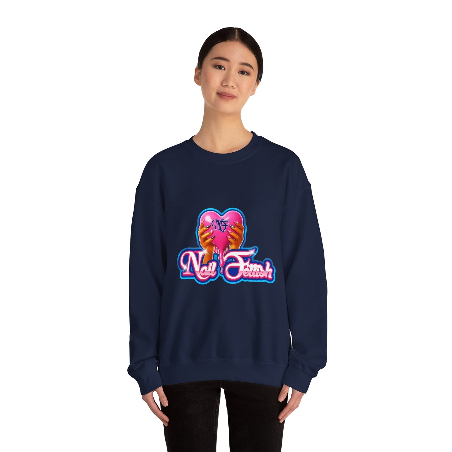 Nail Art Enthusiast Crewneck Sweatshirt, Cozy Pullover for Nail Lovers, Gift for Manicure Fans, Stylish Sweatshirt, Birthday Gift