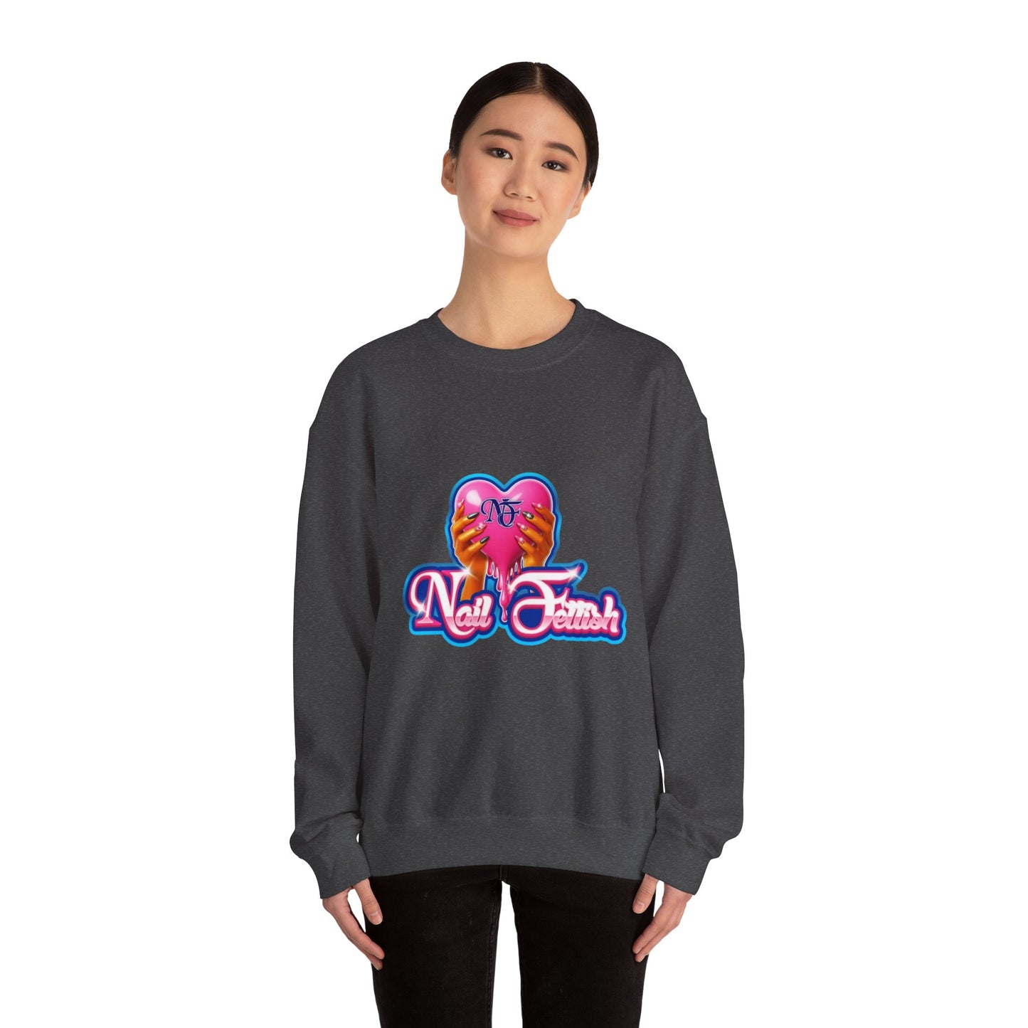 Nail Art Enthusiast Crewneck Sweatshirt, Cozy Pullover for Nail Lovers, Gift for Manicure Fans, Stylish Sweatshirt, Birthday Gift