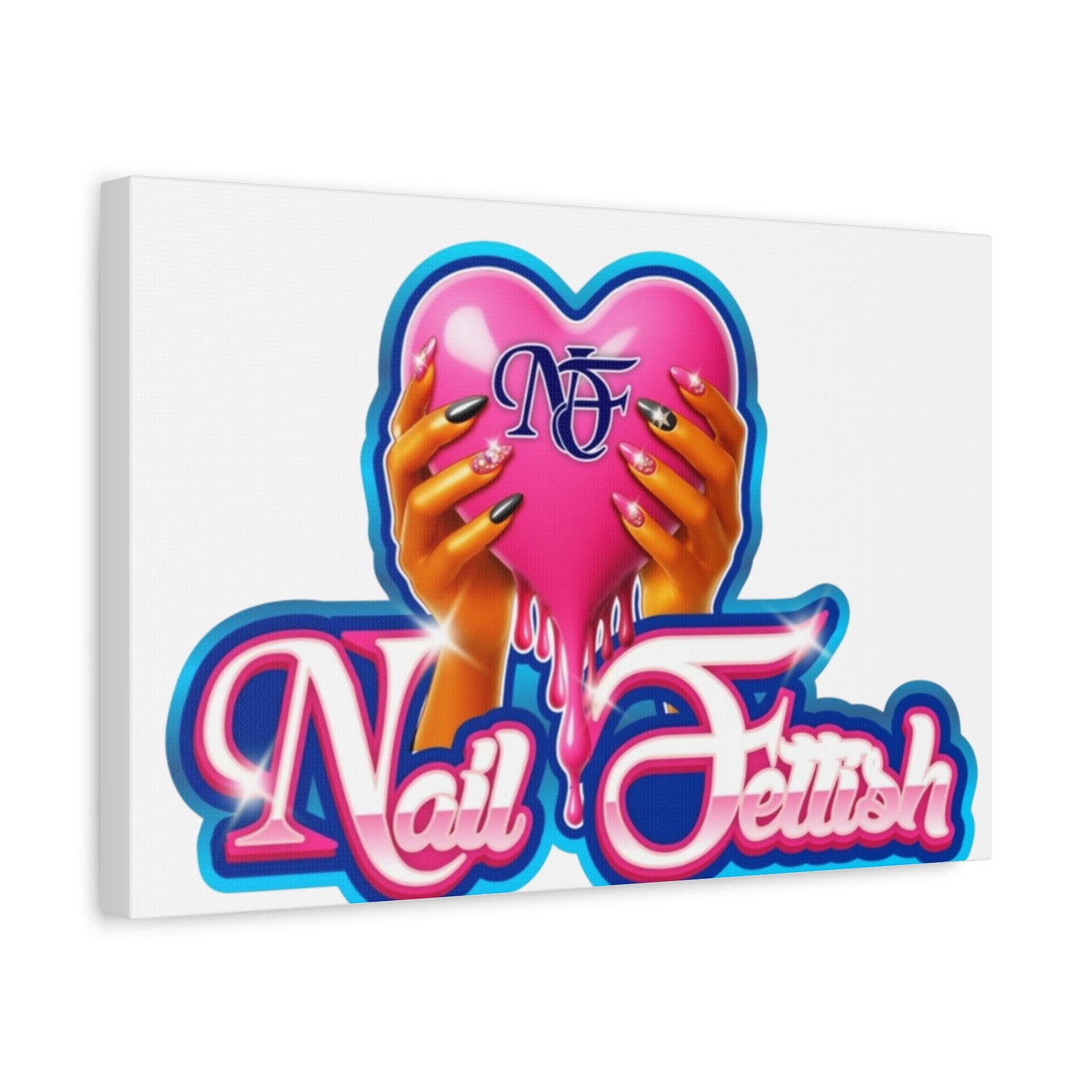 Canvas Art Print - Nail Fetish Design for Beauty Lovers, Home Decor, Gift Idea, Wall Art, Trendy Decor, Girly Aesthetic