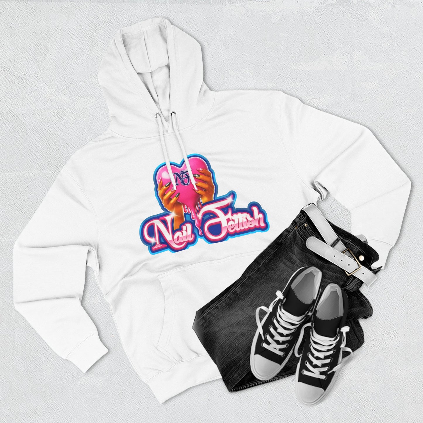 Nail Fetish Hoodie, Cozy Fleece Sweatshirt for Nail Art Lovers, Gift for Nail Technicians, Trendy Fashion, Perfect for Relaxation