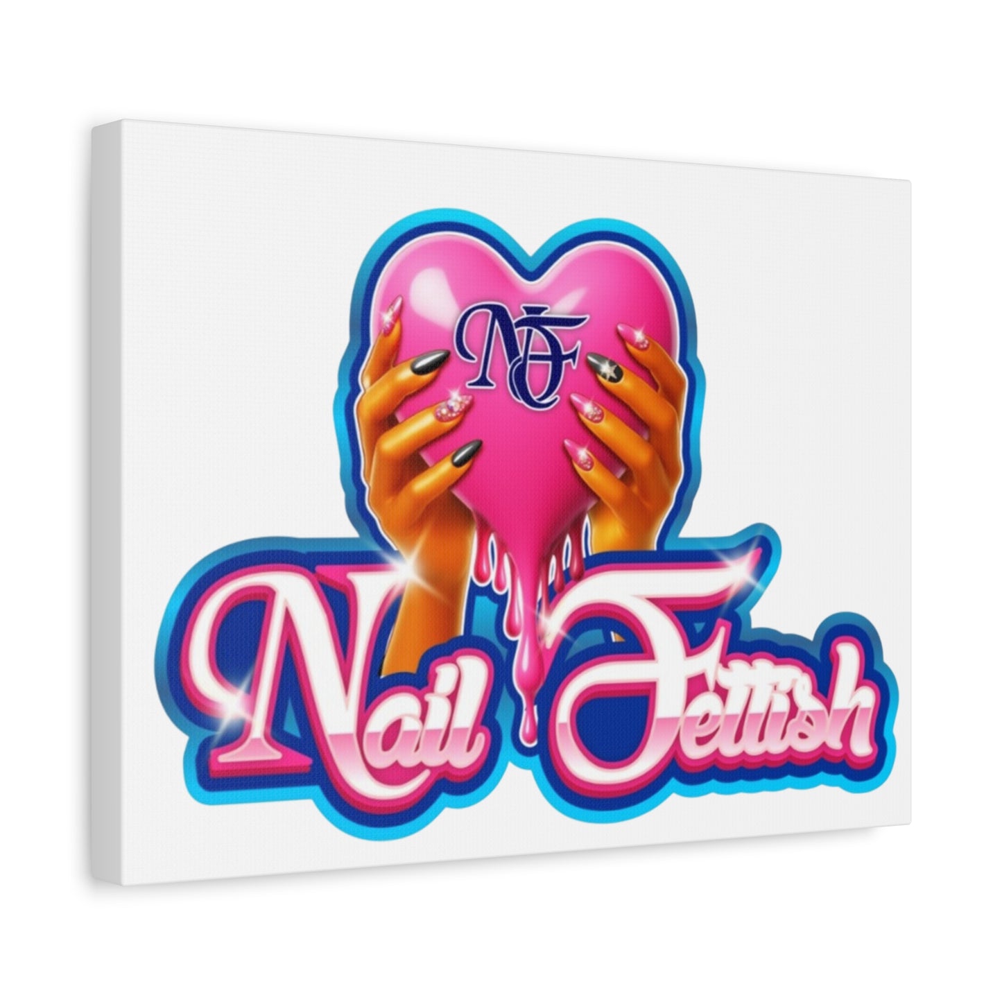 Canvas Art Print - Nail Fetish Design for Beauty Lovers, Home Decor, Gift Idea, Wall Art, Trendy Decor, Girly Aesthetic