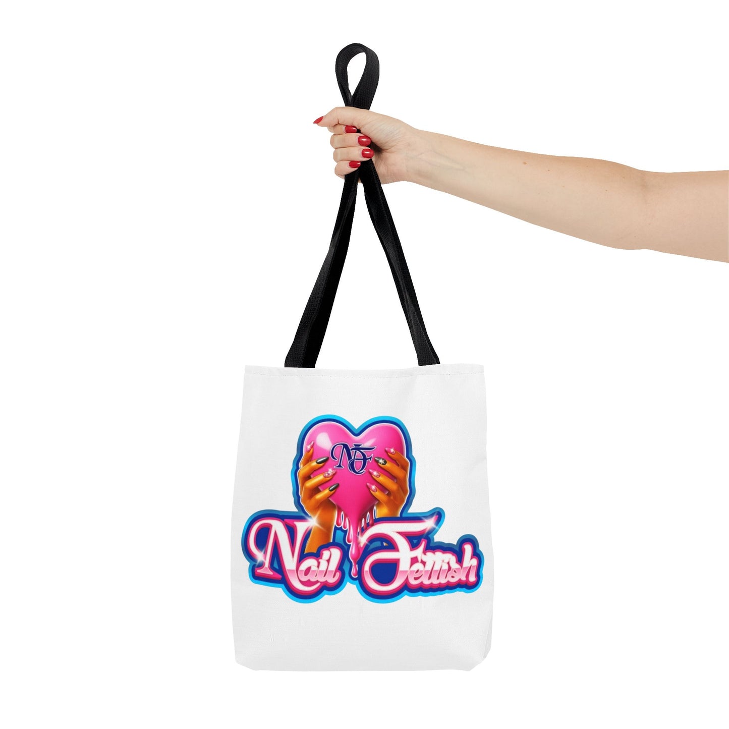 Nail Lover Tote Bag, AOP Shopping Bag, Cute Handbag, Gift for Nail Artists, Trendy Tote, Nail Design Fashion