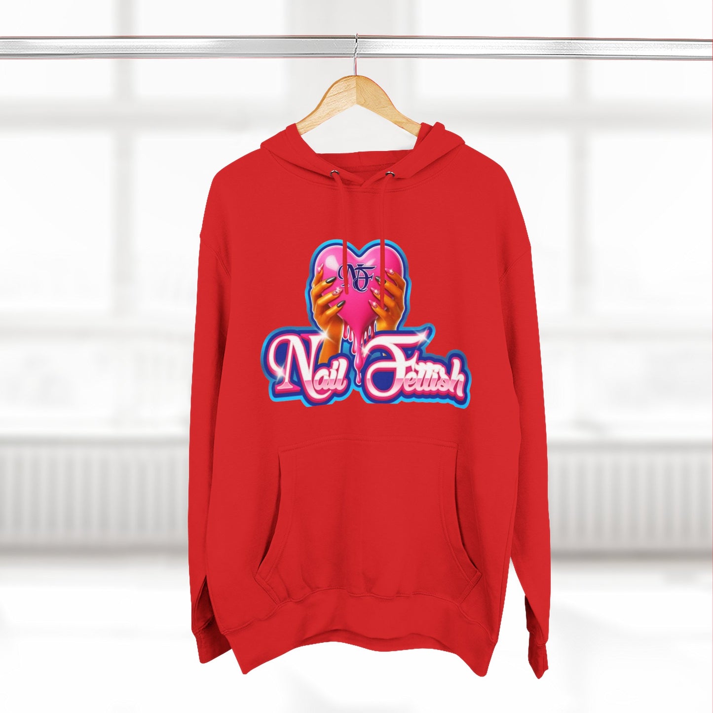 Nail Fetish Hoodie, Cozy Fleece Sweatshirt for Nail Art Lovers, Gift for Nail Technicians, Trendy Fashion, Perfect for Relaxation