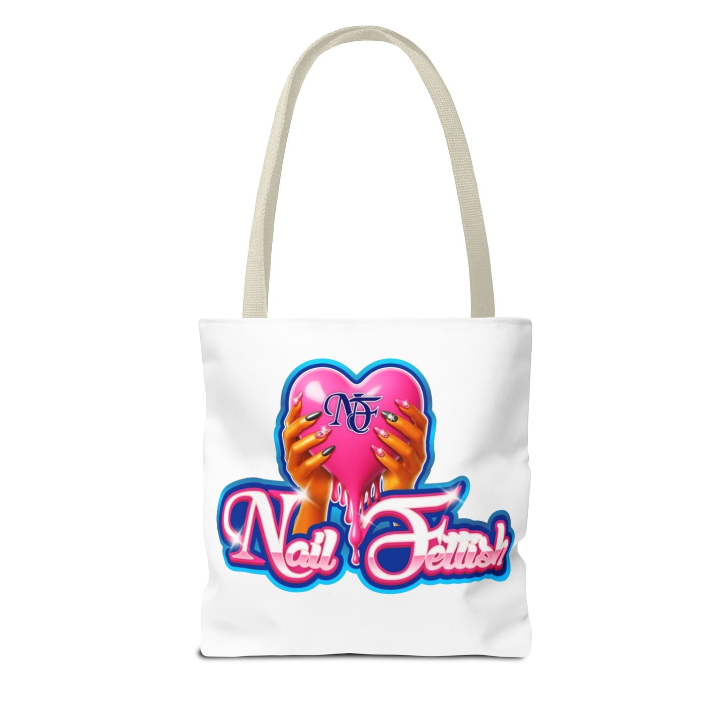 Nail Lover Tote Bag, AOP Shopping Bag, Cute Handbag, Gift for Nail Artists, Trendy Tote, Nail Design Fashion