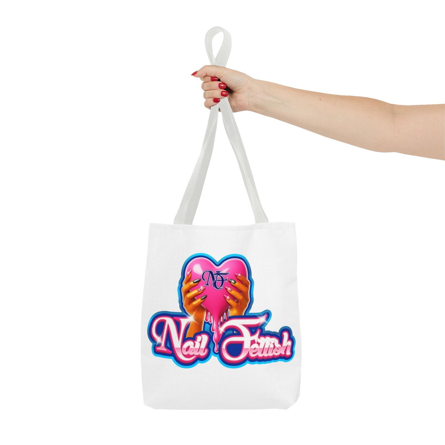 Nail Lover Tote Bag, AOP Shopping Bag, Cute Handbag, Gift for Nail Artists, Trendy Tote, Nail Design Fashion