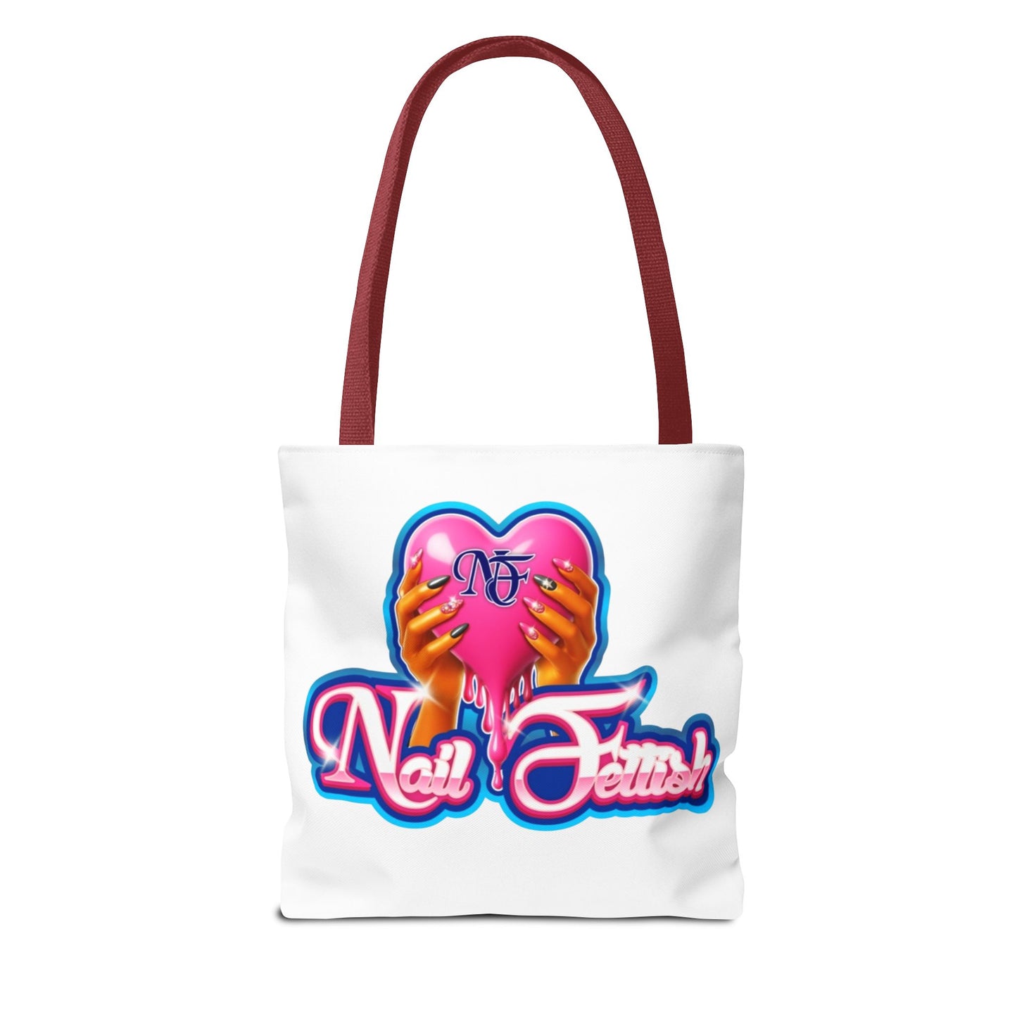 Nail Lover Tote Bag, AOP Shopping Bag, Cute Handbag, Gift for Nail Artists, Trendy Tote, Nail Design Fashion