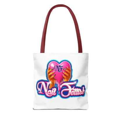 Nail Lover Tote Bag, AOP Shopping Bag, Cute Handbag, Gift for Nail Artists, Trendy Tote, Nail Design Fashion
