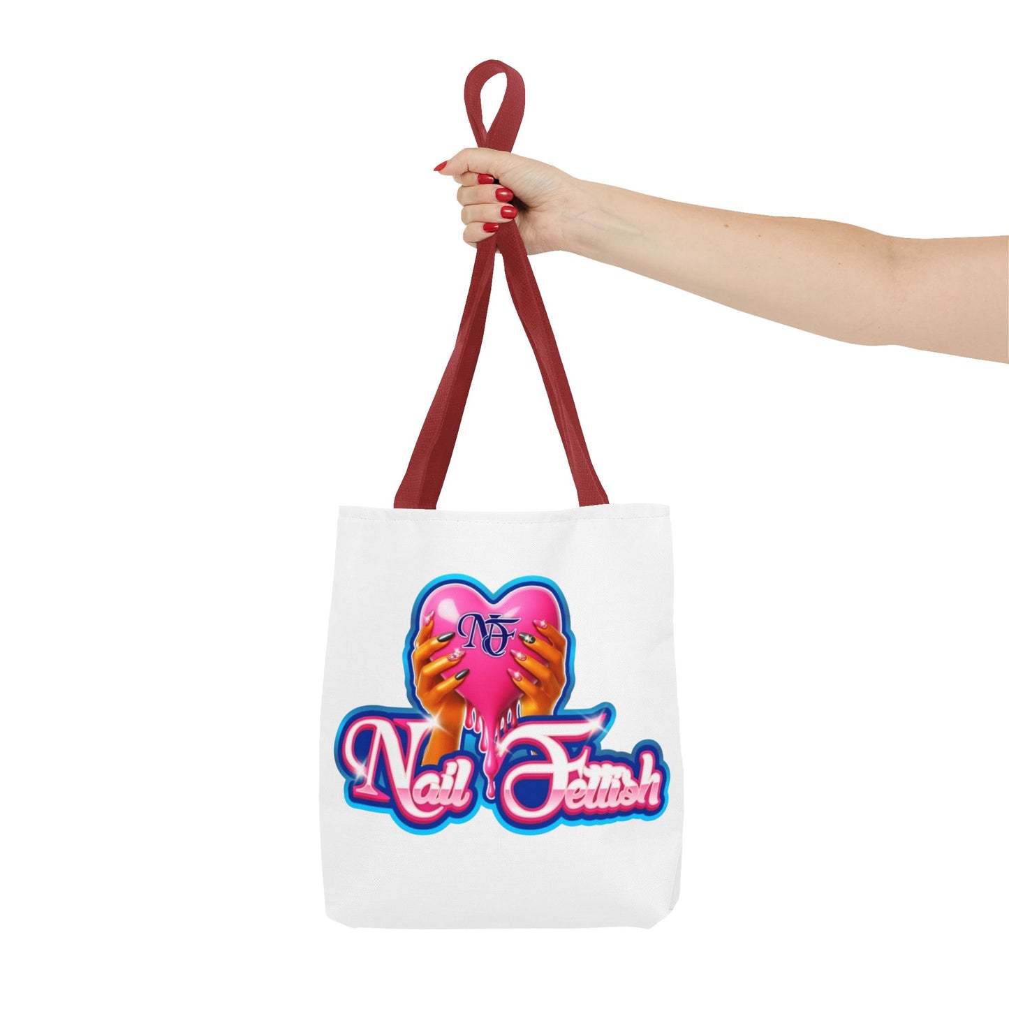 Nail Lover Tote Bag, AOP Shopping Bag, Cute Handbag, Gift for Nail Artists, Trendy Tote, Nail Design Fashion