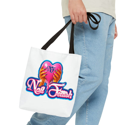 Nail Lover Tote Bag, AOP Shopping Bag, Cute Handbag, Gift for Nail Artists, Trendy Tote, Nail Design Fashion