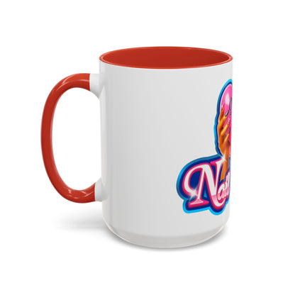 Nail Art Lovers' Accent Coffee Mug - Perfect Gift for Nail Enthusiasts, Makeup Accessories, Birthday, Self-Care