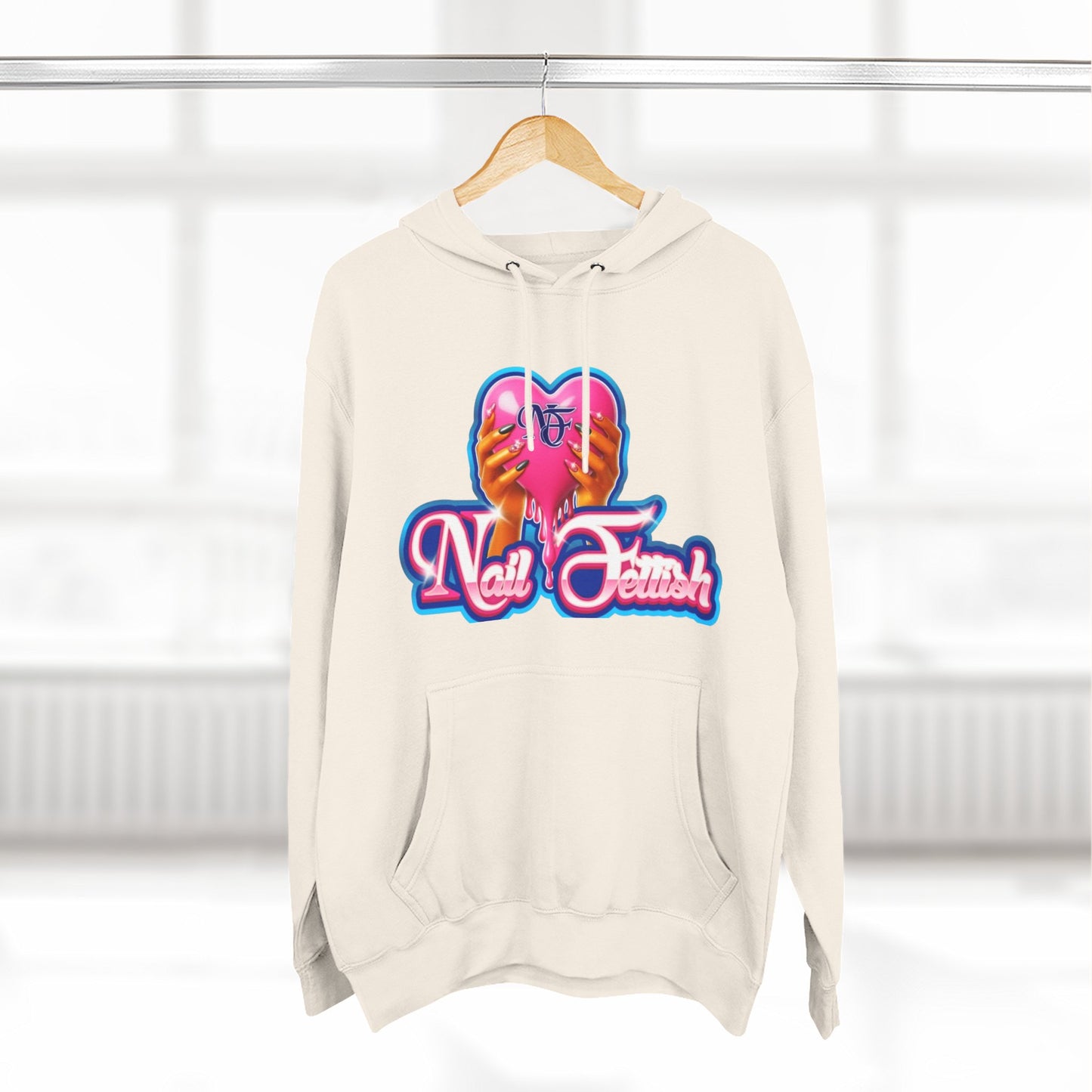 Nail Fetish Hoodie, Cozy Fleece Sweatshirt for Nail Art Lovers, Gift for Nail Technicians, Trendy Fashion, Perfect for Relaxation
