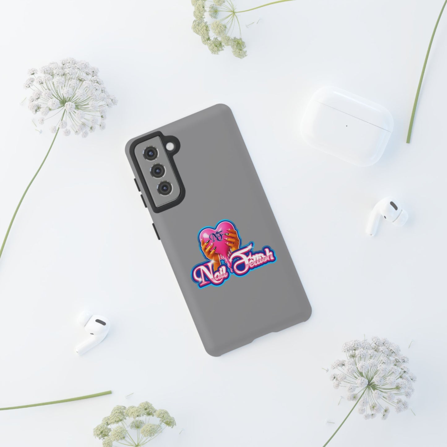 Phone Case with Heart Design, For Nail Enthusiasts, Gifts for Her, Cute Phone Accessories, Valentine's Day
