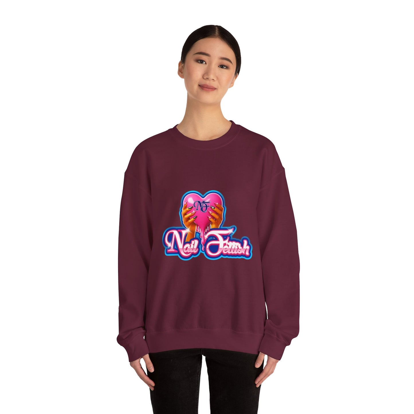 Nail Art Enthusiast Crewneck Sweatshirt, Cozy Pullover for Nail Lovers, Gift for Manicure Fans, Stylish Sweatshirt, Birthday Gift