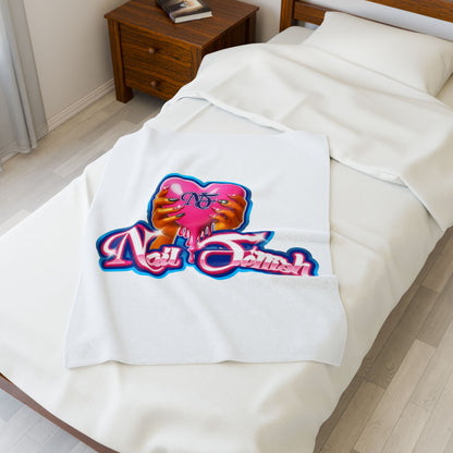 Nail Fetish Velveteen Plush Blanket, Soft Cozy Throw for Nail Lovers, Perfect Gift, Home Decor, Self-Care Essentials