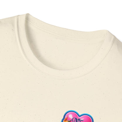 Vibrant Tropical Heart T-Shirt, Summer Fashion, Gift for Women, Beach Wear, Casual Style, Love Theme