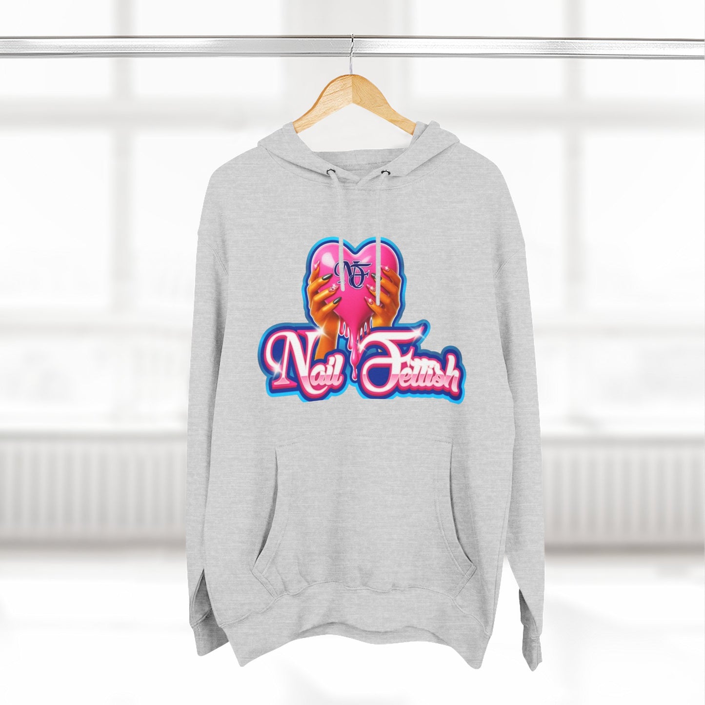 Nail Fetish Hoodie, Cozy Fleece Sweatshirt for Nail Art Lovers, Gift for Nail Technicians, Trendy Fashion, Perfect for Relaxation